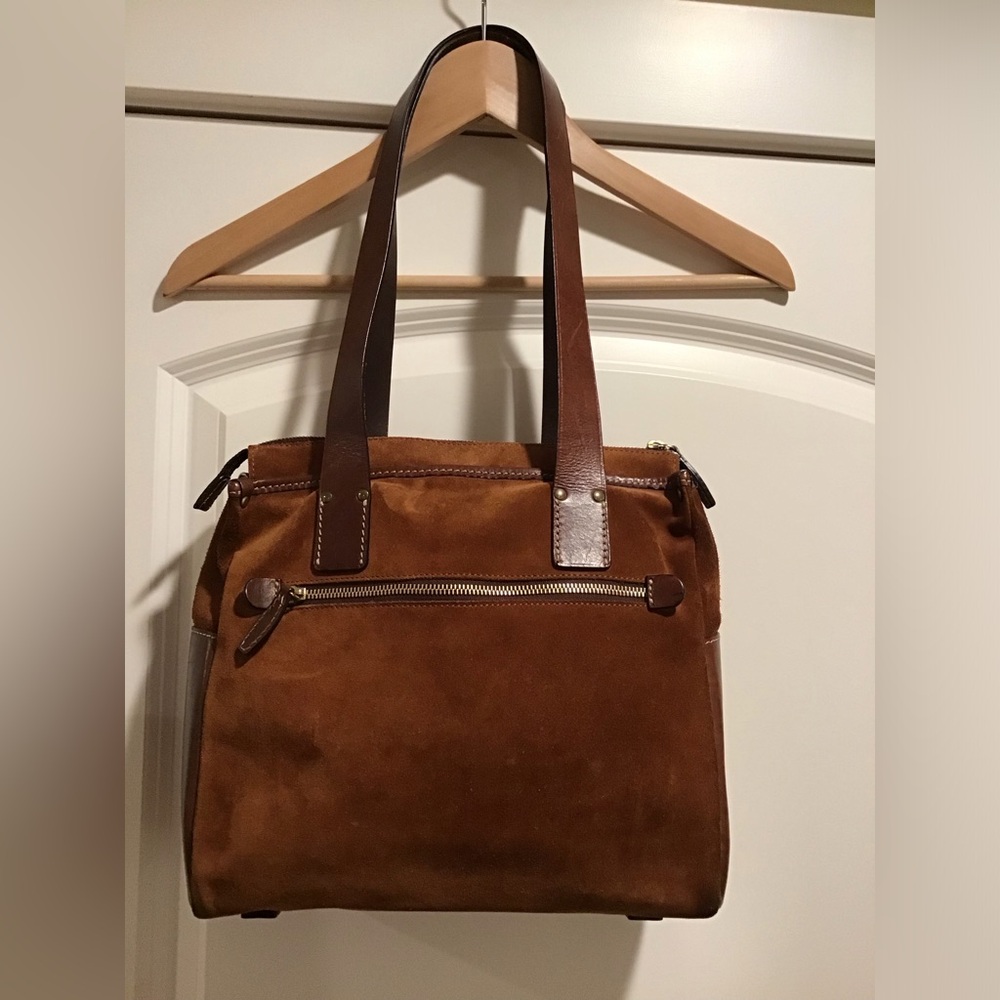 Francesco Biasia Brown Suede Bag